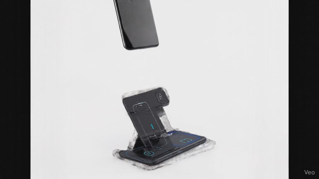 Caricatore Wireless 3 in 1  per Smartphone-AirPods-Smartwatch